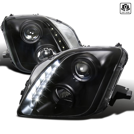 Spec-D Tuning 97-01 Honda Prelude Projector Headlights Black, LHP-PL97JM-RS LHP-PL97JM-RS